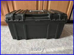 New Husky Plastic Tool Box With Metal Latch 22x12x11 Black Grey