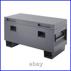 New Job Site Box Gray 36 in Carrying Handles Truck Bed Proof Locking System