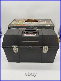 New NOS contico Professional Heavy-Duty TUFF-BOX Toolbox 20 HR820 +Tray Black