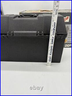 New NOS contico Professional Heavy-Duty TUFF-BOX Toolbox 20 HR820 +Tray Black