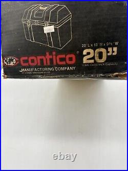 New NOS contico Professional Heavy-Duty TUFF-BOX Toolbox 20 HR820 +Tray Black