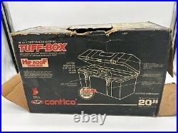 New NOS contico Professional Heavy-Duty TUFF-BOX Toolbox 20 HR820 +Tray Black