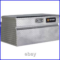 Northern Tool Wide Chest Truck Tool Box, Aluminum, Diamond Plate, Pull Handle