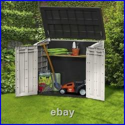 Outdoor Storage Cabinet Plastic Shed Tool Box Patio Garage Utility Garden Pool