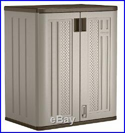 Outdoor Storage Cabinet Utility Resin Base Box Yard Garden Tool Locker Garage