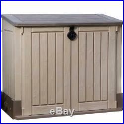 Outdoor Storage Tool Box Utility Cabinet Plastic Shed Patio Garage Garden Pool