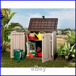 Outdoor Storage Tool Box Utility Cabinet Plastic Shed Patio Garage Garden Pool