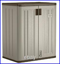 Outdoor Utility Storage Cabinet Resin Base 36 Shed Tool Locker Garage Home Yard