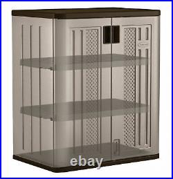 Outdoor Utility Storage Cabinet Resin Base 36 Shed Tool Locker Garage Home Yard