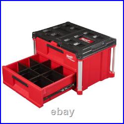 PACKOUT 2-Drawer Portable Tool Box Modular Impact Resistant Organizer Heavy Duty