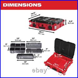 PACKOUT 22 In. Medium Red Tool Box with 75 Lbs. Weight Capacity