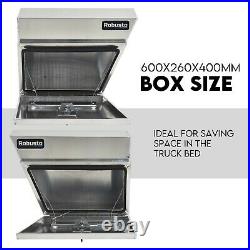 Pair of Under Tray Undertray Tool Box Aluminium Alloy Underbody Toolbox 600mm