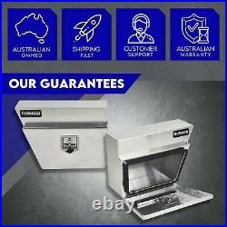 Pair of Under Tray Undertray Tool Box Aluminium Alloy Underbody Toolbox 600mm