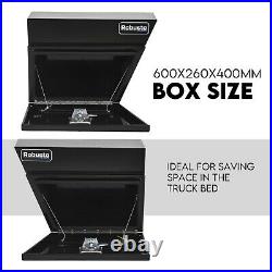 Pair of Undertray Toolbox Aluminium Under Tray Underbody Tool Box Black 600mm