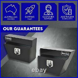 Pair of Undertray Toolbox Aluminium Under Tray Underbody Tool Box Black 600mm