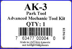 Park Tool AK-3 Advanced Bicycle Mechanic 40+ Piece Tool Kit with Tool Box / Case