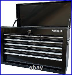 Portable Metal Tool Chest with 9 Drawers, 24 9-Drawer Tool Chest Cabinet with B