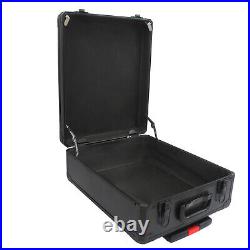 Portable Tool Box Trolley with 4 Tier Toolset Storage Case on Wheels, Black