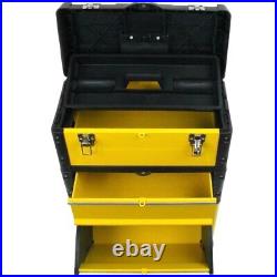 Portable Tool Box on Wheels Stackable 3-in-1 Chest for Workshops and Craft