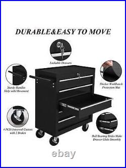 Portable Toolbox With Wheels And Lock, 5 Drawers Rolling Tool Chest, Tool Cabinet