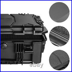 Portable Waterproof Protective Storage Box with Retractable Pull Handle for Tools