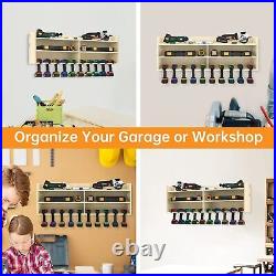 Power Tool Organizer 10 Slot Drill Charging Station Cordless Holder Wall Mount