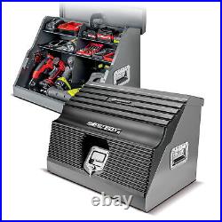 Powerbuilt 26 Inch Rapid Box Portable Slant Front Power Tool Grey Locker Box