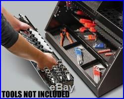 Powerbuilt 26 in. Rapid Box Slant Front Toolbox Tool/Parts Magnets on Lid 240102