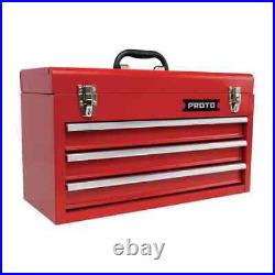 Proto J9993 Red Steel Tool Box 1 Compartment 20-3/16 W x 8-3/4 D x 11-3/4 H