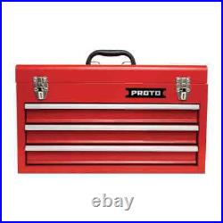 Proto J9993 Red Steel Tool Box 1 Compartment 20-3/16 W x 8-3/4 D x 11-3/4 H