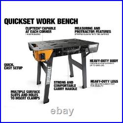 QuickSet 1,000lb Capacity 23.5-in W X 31-in H Black Plastic Work Bench3494
