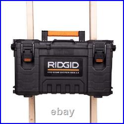 RIDGID 2-Wheels Rolling Tool Box 15.04 Tool Storage Lockable Weatherproof Black