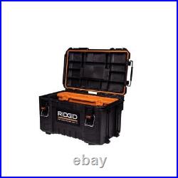 RIDGID 2-Wheels Rolling Tool Box 15.04 Tool Storage Lockable Weatherproof Black