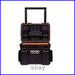 RIDGID 2-Wheels Rolling Tool Box 15.04 Tool Storage Lockable Weatherproof Black