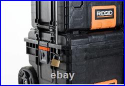 RIDGID Large Rolling Toolbox on Wheels Travel Storage Chest Cart Professional