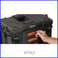 RIDGID Portable Tool Boxes 22 XL 4-Drawers Modular Tool Box Storages Black