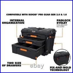 RIDGID Tool Box Tool Storage 14.6 3-DrawerResin Lockable Weatherproof Black RIDGID Tool Box Tool Storage 14.6 3-DrawerResin Lockable Weatherproof Black