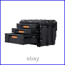 RIDGID Tool Box Tool Storage 14.6 3-DrawerResin Lockable Weatherproof Black RIDGID Tool Box Tool Storage 14.6 3-DrawerResin Lockable Weatherproof Black