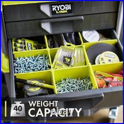 RYOBI LINK 3-Drawer Tool Box with Stow-Away Steel Lock Bar + Impact Resistant