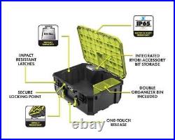 RYOBI LINK Rolling Tool Box 9All-Terrain Wheels 200lbs-Cap with Medium Box+Crate