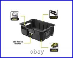 RYOBI LINK Rolling Tool Box 9All-Terrain Wheels 200lbs-Cap with Medium Box+Crate