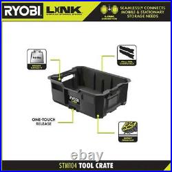 RYOBI Portable Tool Box Green Modular Storage System Wheeled Lockable With Crate