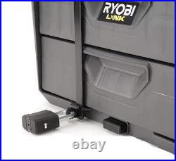 RYOBI Tool Box 2-Drawer+Handles+Lockable+Impact Resistant Material+Plastic Green