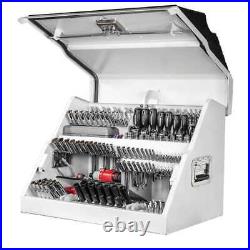 Rapid Box 26 in. White Steel Organizer Portable Tool Box with Removable Tray