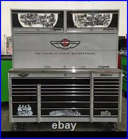 Rare Snap-On Tool Box Harley Davidson 100 Year Anniversary Edition Work Station Rare Snap-On Tool Box Harley Davidson 100 Year Anniversary Edition Work Station