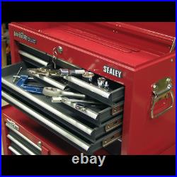 Red Grey 600x260x380mm Tool Chest 9 Drawer Toolbox Ball Bearing Runner BB21