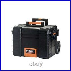 Rigid 3-PC PRO Tool Storage System Box Wheels Gear Cart High Impact Water Seal