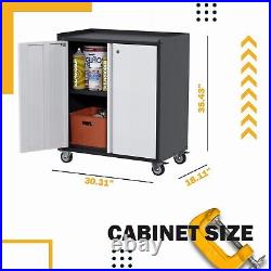 Rolling Metal Storage Cabinet, Perfect for Garage, Home, Warehouse, Baseroom USA