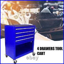 Rolling Tool Box Cart Tool Chest with 4 Drawers Tool Storage Cabinet with Wheels