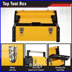 Rolling Tool Box With Wheels Stackable Tool Box Organizer Portable Metal